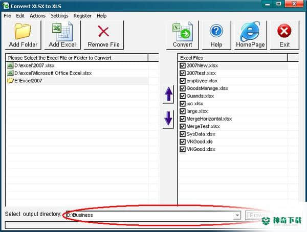 Convert XLSX to XLS