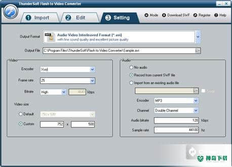 ThunderSoft Flash to AVI Converter