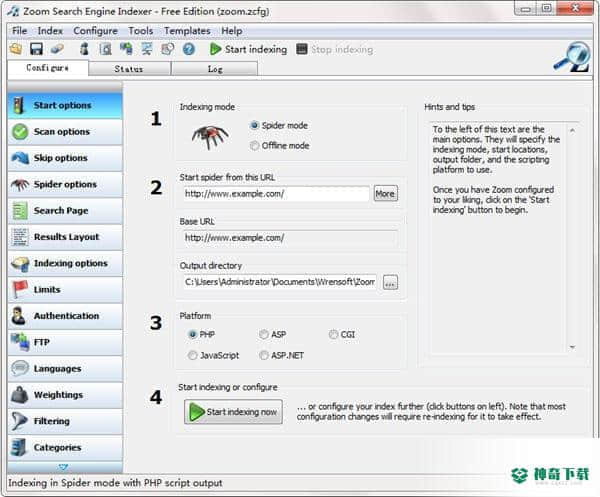 Zoom Search Engine Indexer