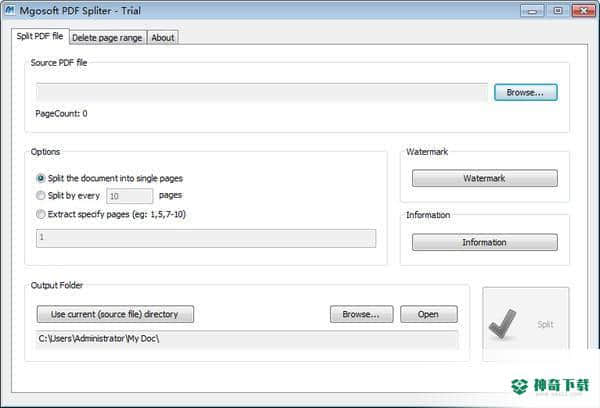 Mgosoft PDF Spliter