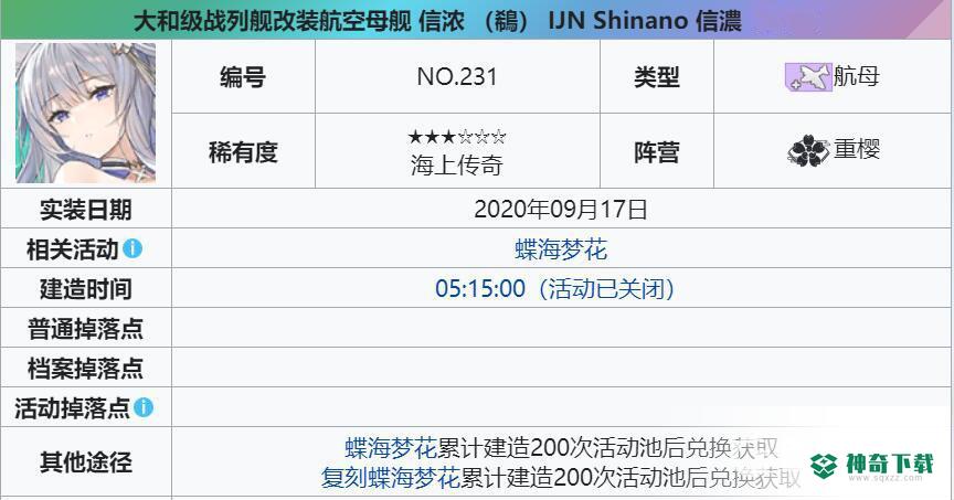 碧蓝航线信浓怎么获得？_碧蓝航线教程_神奇下载