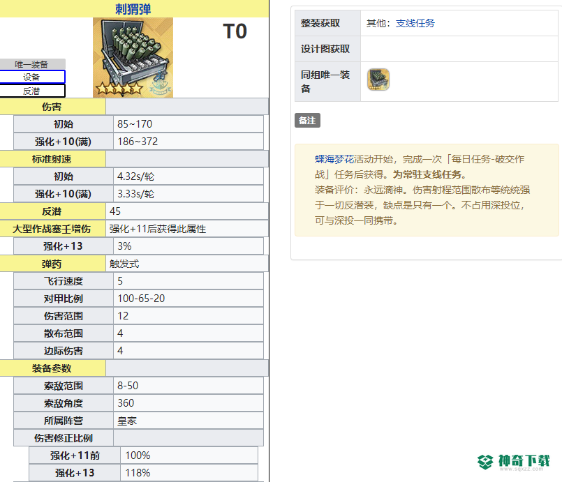 碧蓝航线刺猬弹怎么获得？_碧蓝航线攻略玩法_神奇下载