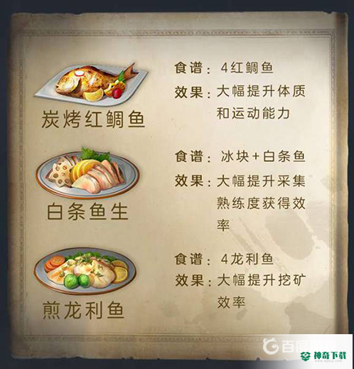 明日之后鱼类食谱有哪些？_明日之后攻略玩法_神奇下载