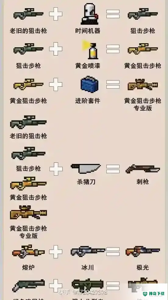 元气骑士合成武器大全图鉴2023_元气骑士教程_神奇下载