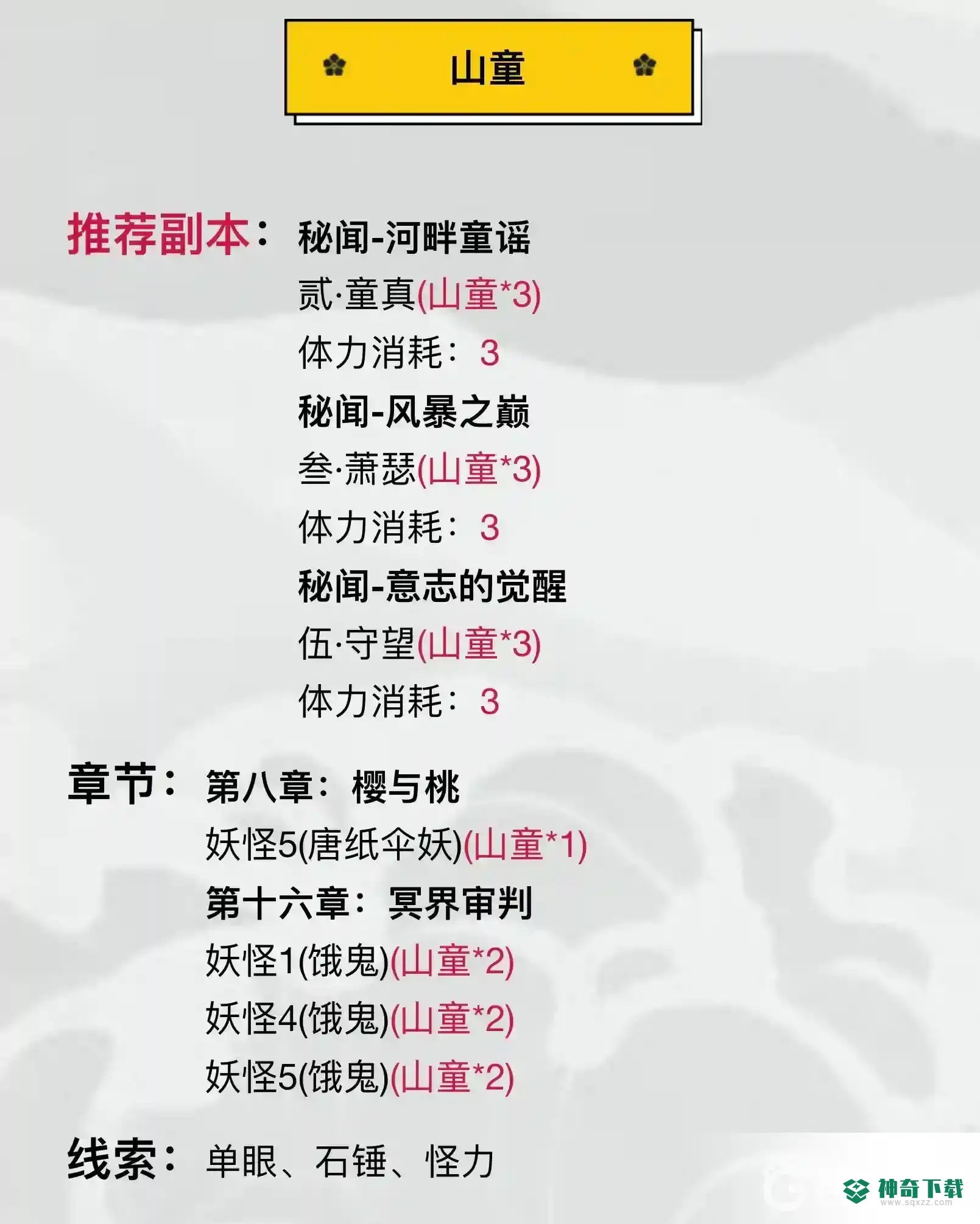 阴阳师石锤怪力哪里多？_阴阳师攻略分享_神奇下载