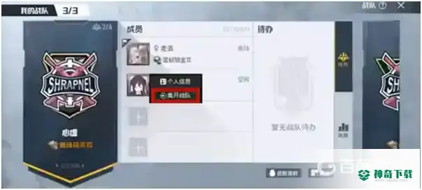 和平巅峰赛战队怎么退？_和平精英教程玩法_神奇下载