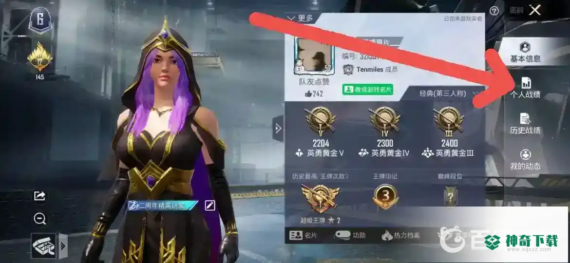 和平精英kd在哪查看？_和平精英教程攻略_神奇下载