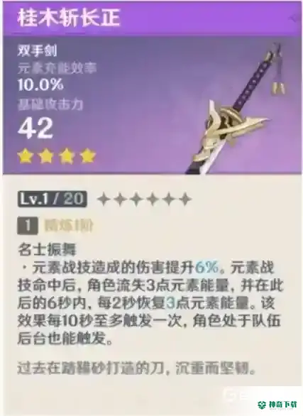 原神桂木斩长正给谁用？_原神攻略教程_神奇下载
