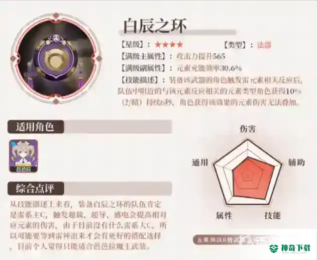 原神白辰之环怎么样？_原神攻略分享_神奇下载