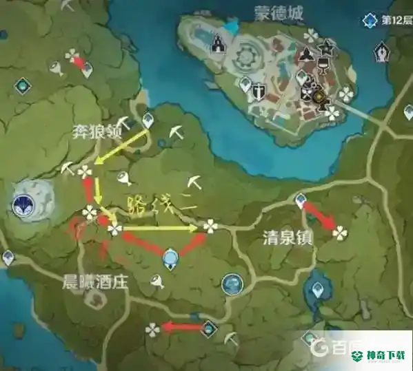 蒲公英籽推荐的采集路线和分布图？_原神教程分享_神奇下载