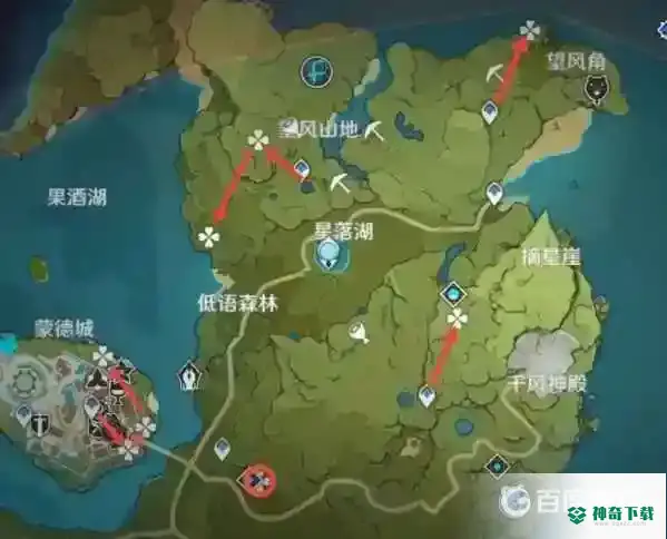 蒲公英籽推荐的采集路线和分布图？_原神教程分享_神奇下载