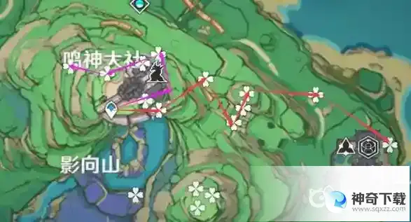 原神绯樱绣球采集路线都有哪些？_原神教程_神奇下载