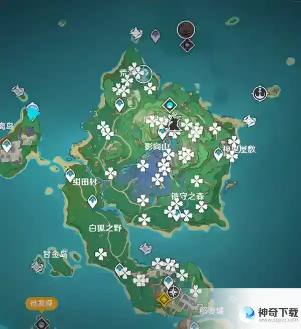 原神绯樱绣球采集路线都有哪些？_原神教程_神奇下载