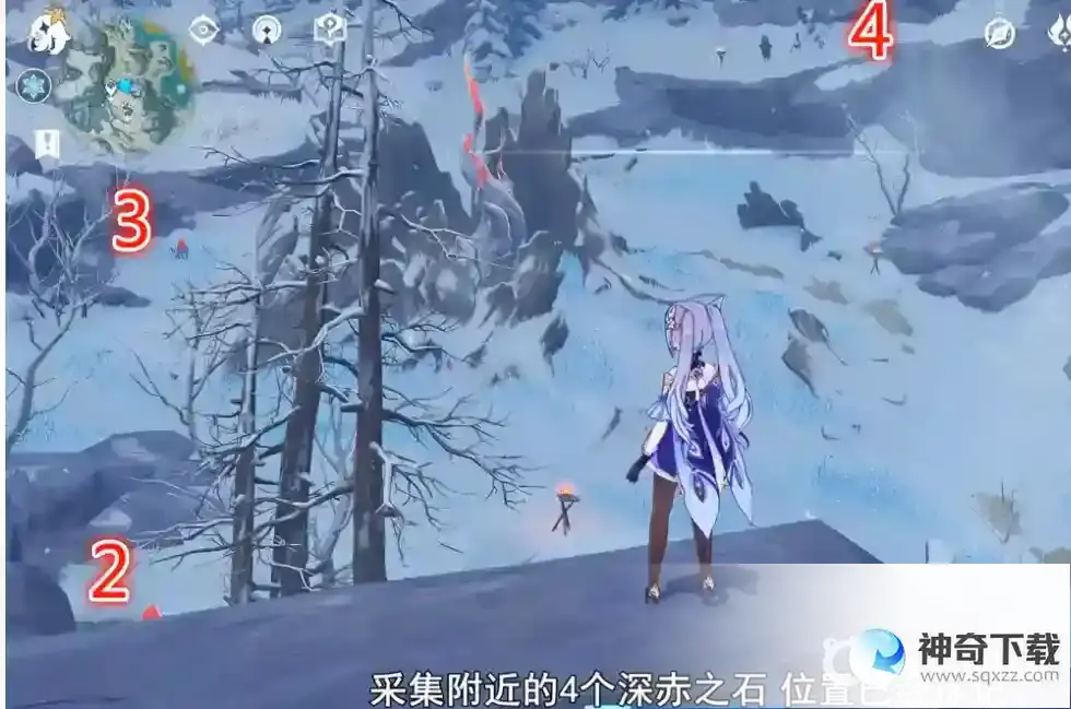 原神雪山山顶怎么上去？_原神教程_神奇下载