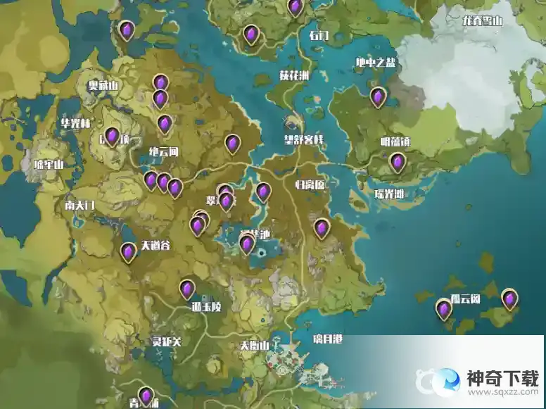 电气水晶推荐的采集路线和分布图？_原神教程攻略_神奇下载