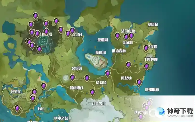 电气水晶推荐的采集路线和分布图？_原神教程攻略_神奇下载