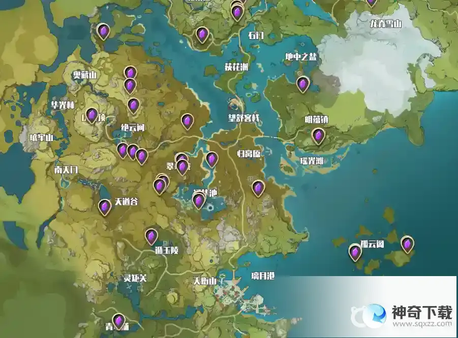 电气水晶推荐的采集路线和分布图？_原神教程攻略_神奇下载