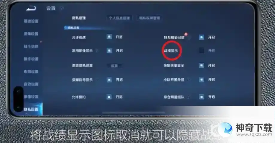 王者荣耀怎么隐藏战绩？_王者荣耀攻略分享_神奇下载