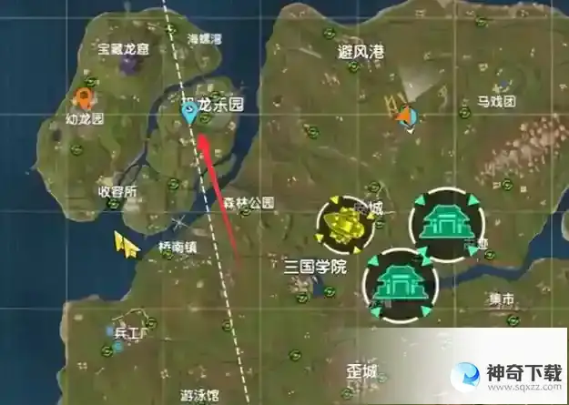 香肠派对恐龙岛在哪个位置？_香肠派对玩法分享_神奇下载
