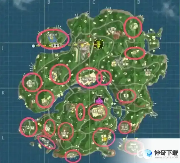 S9赛季彩虹岛宝箱怪刷新位置在哪里？需要搭配分布图_香肠派对攻略_神奇下载