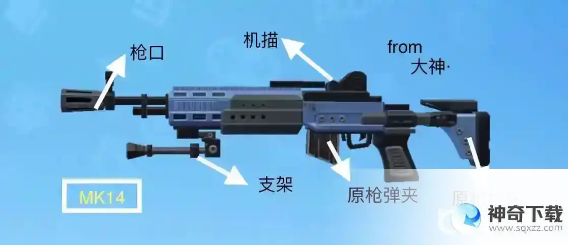 枪械MK14使用技巧和强力配件有哪些？_香肠派对攻略教程_神奇下载