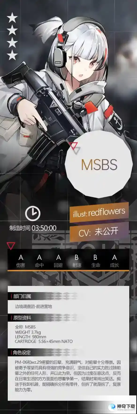 《少女前线》MSBS怎么样人型介绍_少女前线攻略玩法_神奇下载站