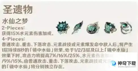 原神水仙之梦圣遗物效果是什么_原神攻略_神奇下载站