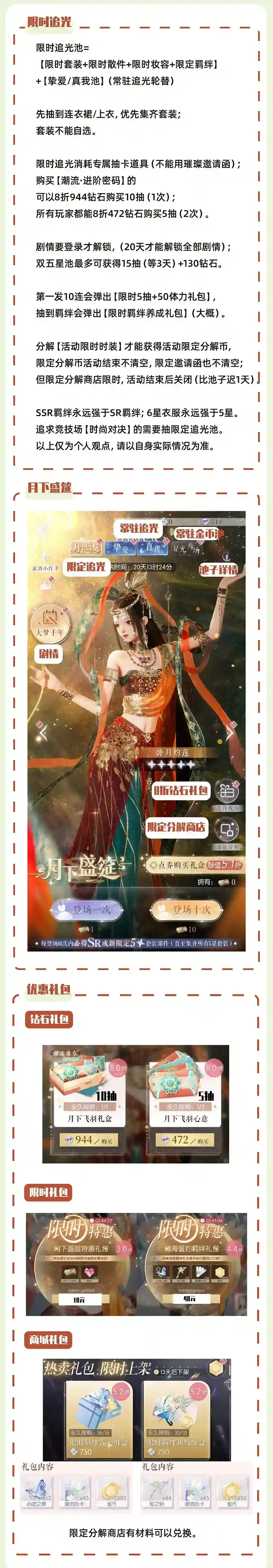 以闪亮之名月下盛筵活动玩法介绍