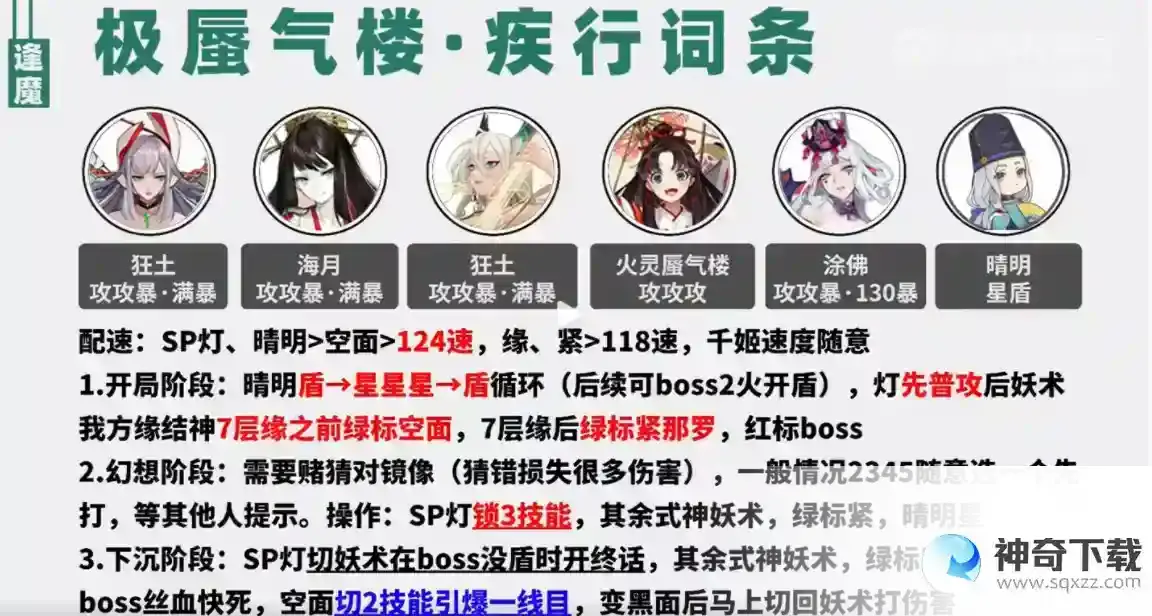 阴阳师极蜃气楼疾行4400怎么打