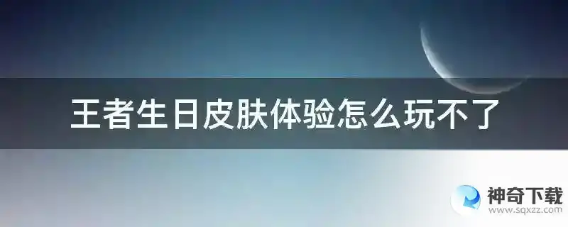 王者生日皮肤体验怎么玩不了