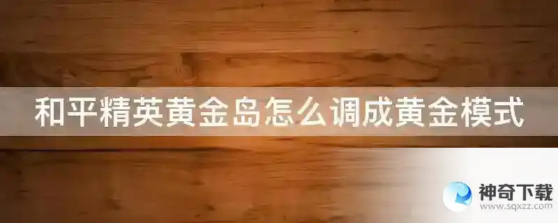 和平精英黄金岛怎么调成黄金模式