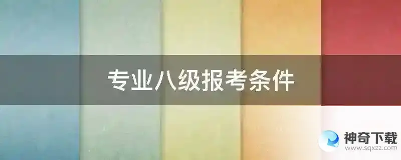 专业八级报考条件