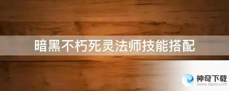 暗黑不朽死灵法师技能搭配