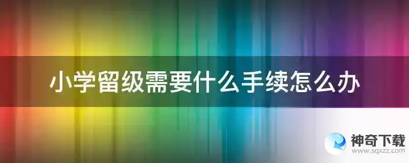 小学留级需要什么手续怎么办