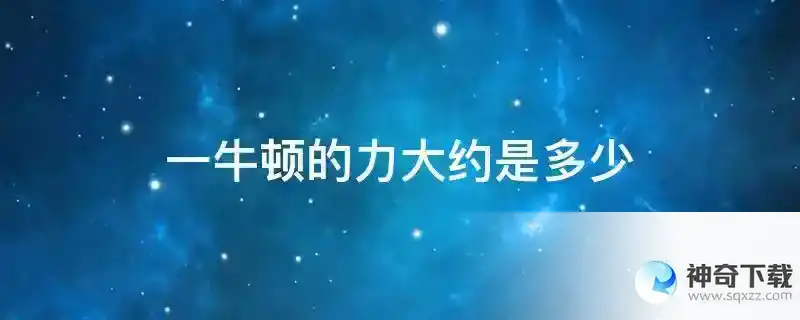 一牛顿的力大约是多少