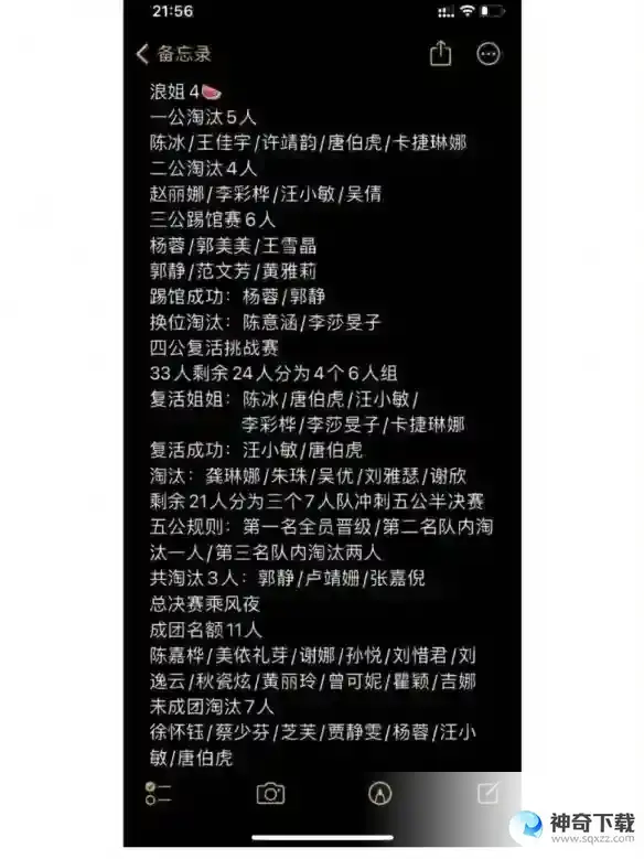 浪姐4成团名单
