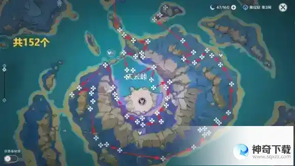 原神天云草实分布图 3.7天云草实采集路线