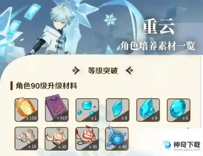原神重云养成材料一览