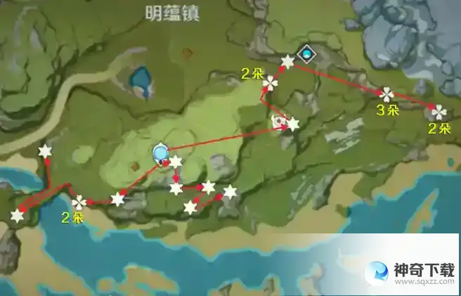 原神辛焱七七白术突破材料琉璃袋收集路线
