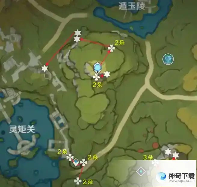 原神辛焱七七白术突破材料琉璃袋收集路线