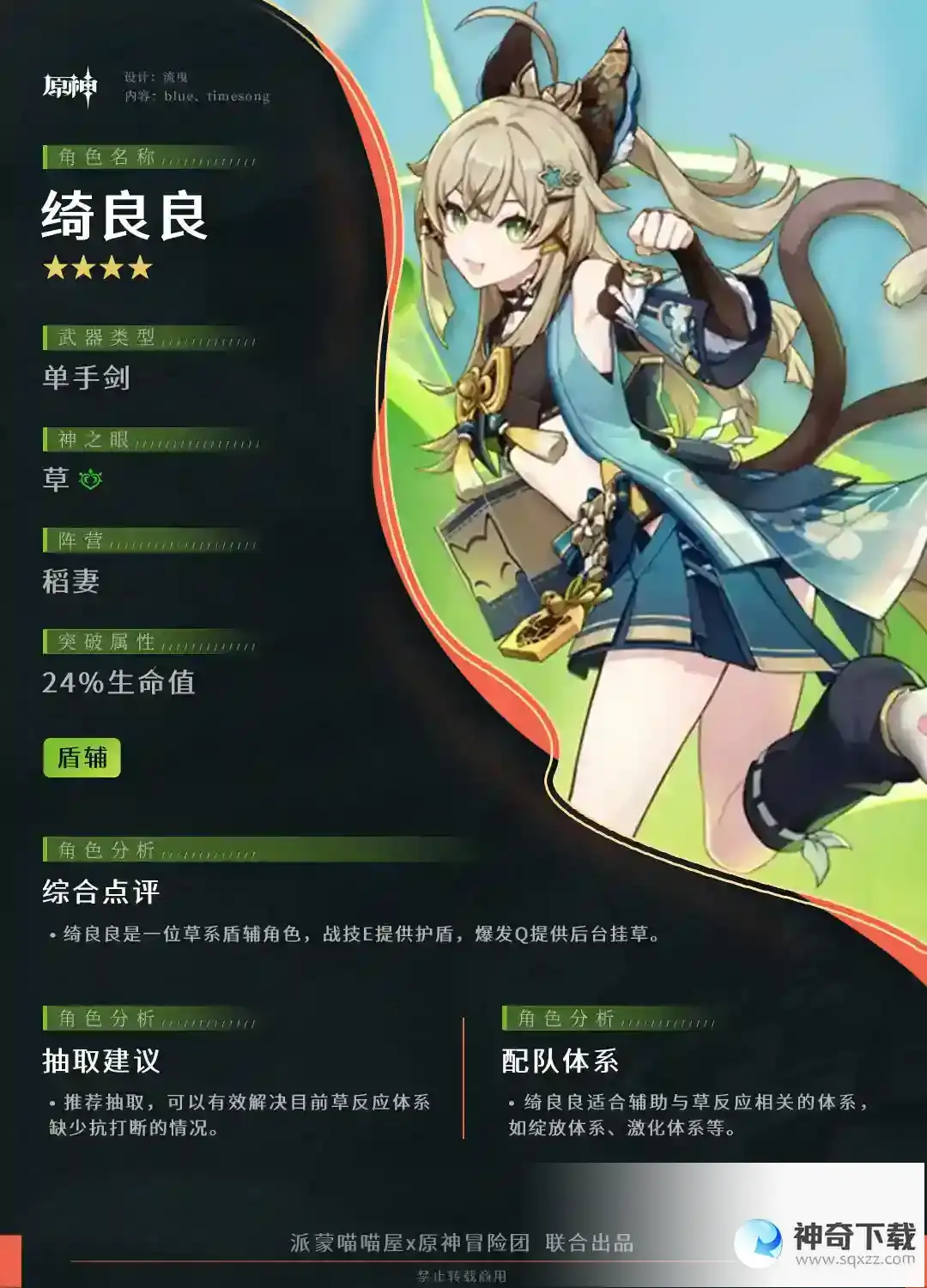 原神【角色攻略】绮良良全面解析 稻妻的这只可爱猫又你喜欢吗？