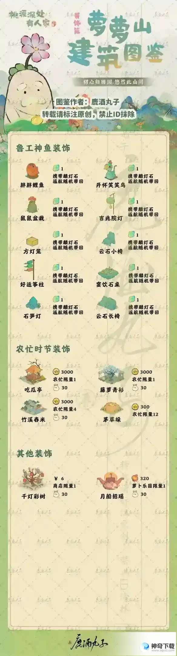 桃源深处有人家装饰图鉴 装饰获取途径汇总