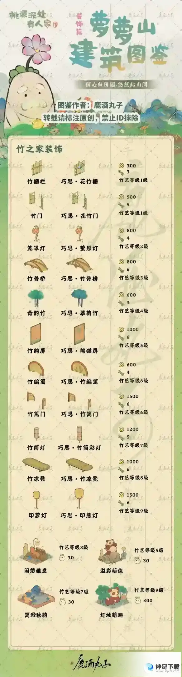 桃源深处有人家装饰图鉴 装饰获取途径汇总
