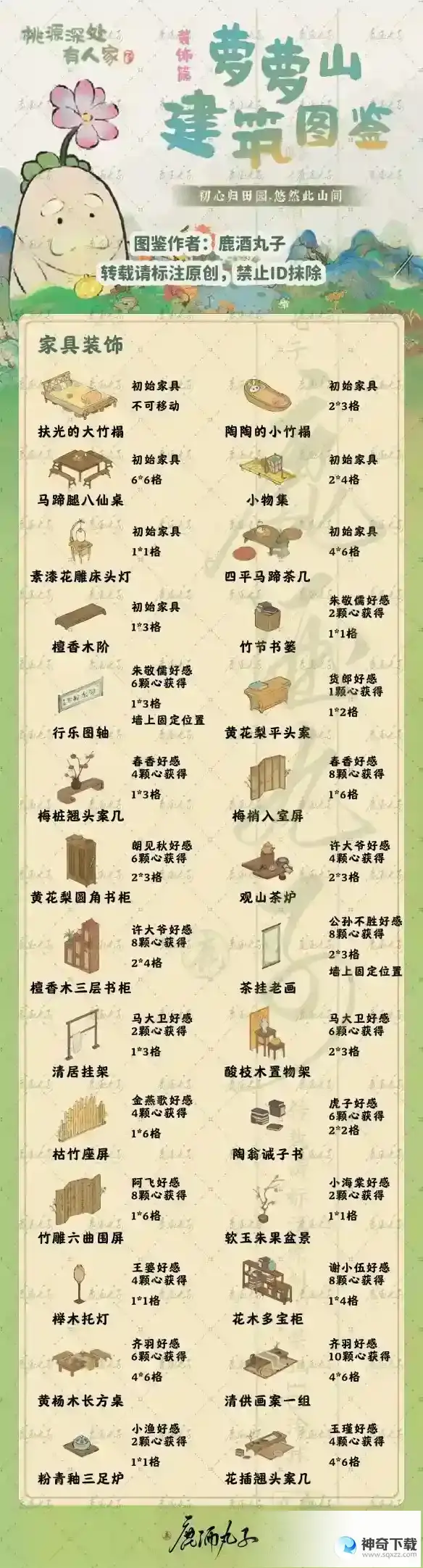 桃源深处有人家装饰图鉴 装饰获取途径汇总