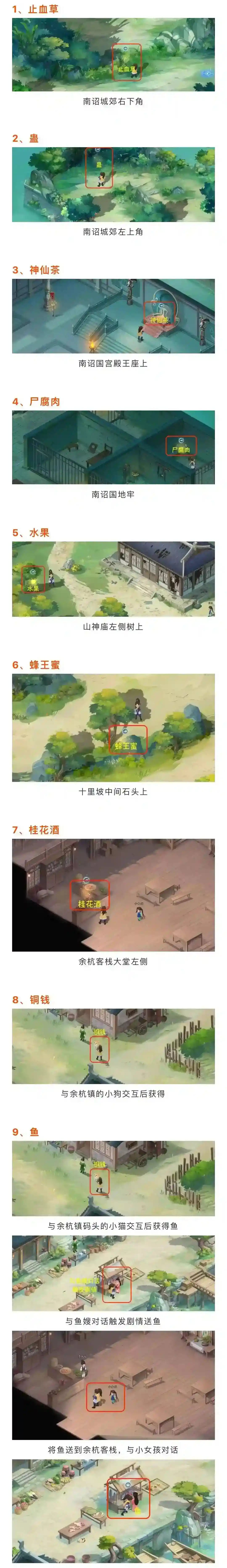新仙剑奇侠传之挥剑问情第九章9个六界书位置攻略