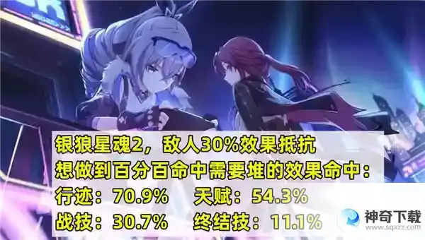 崩坏星穹铁道银狼效果命中要多少