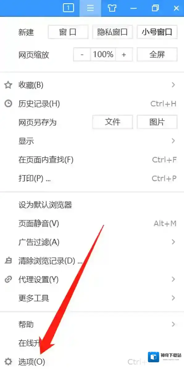 搜狗浏览器选项