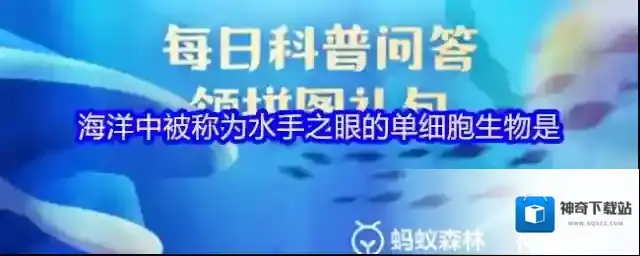 海洋中被称为水手之眼的单细胞生物是