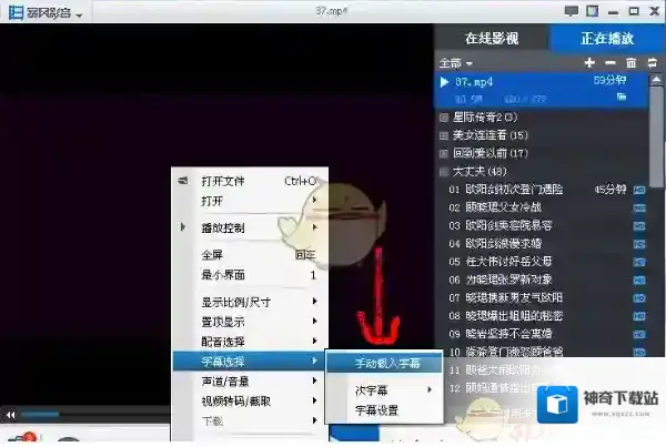 暴风影音播放器字幕