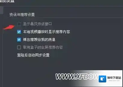 暴风影音选项